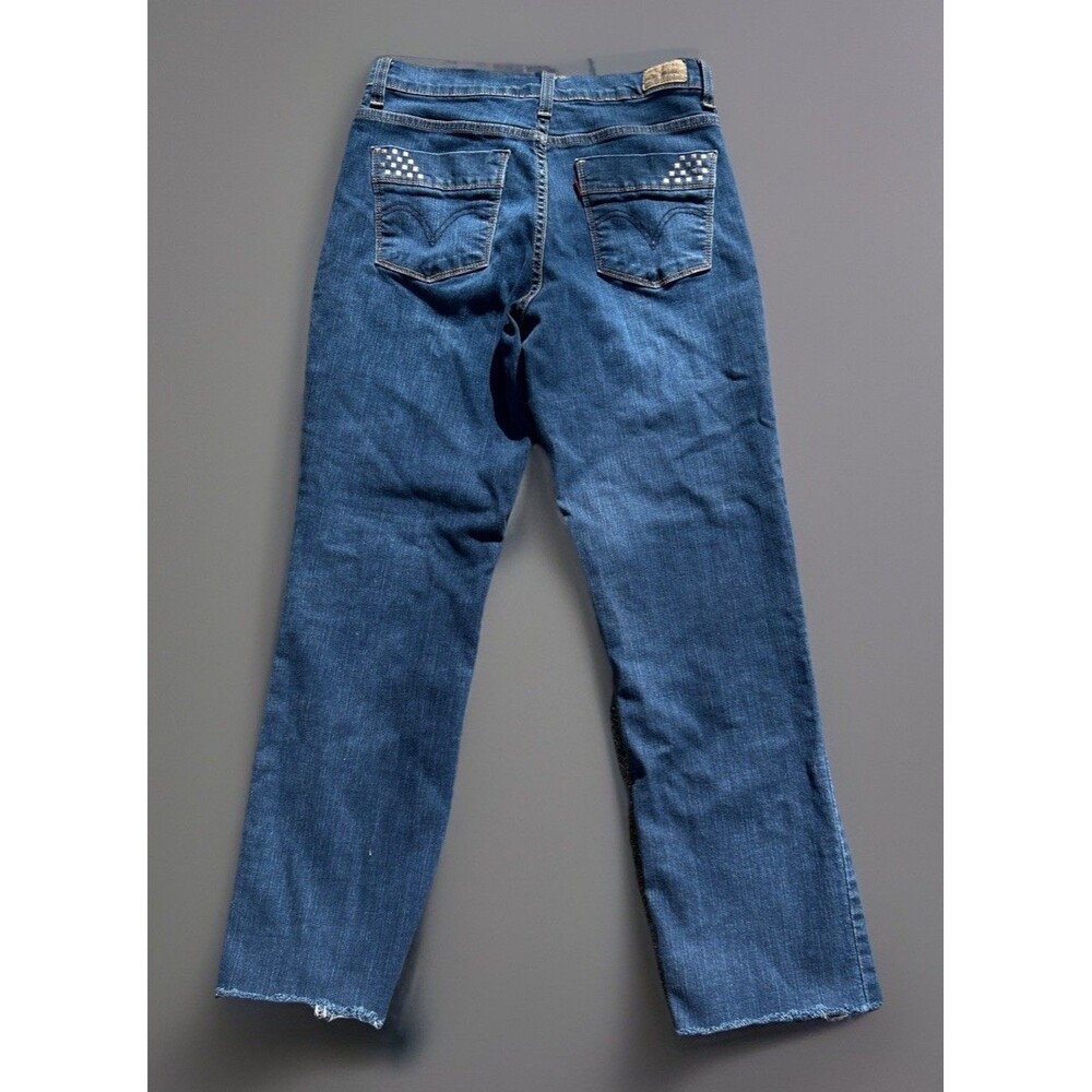 Levis Jeans 512 Jeans Ladies 8 Perfectly Slimming Straight Ankle Western Raw Hem